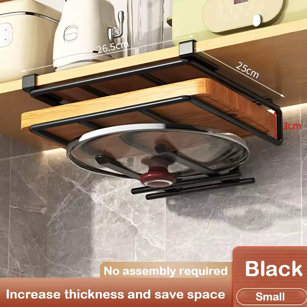 Estante organizador metálico bajo alacena para cocina