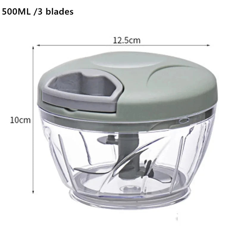 Picador manual a cuerda para verduras de 500 y 900 ml