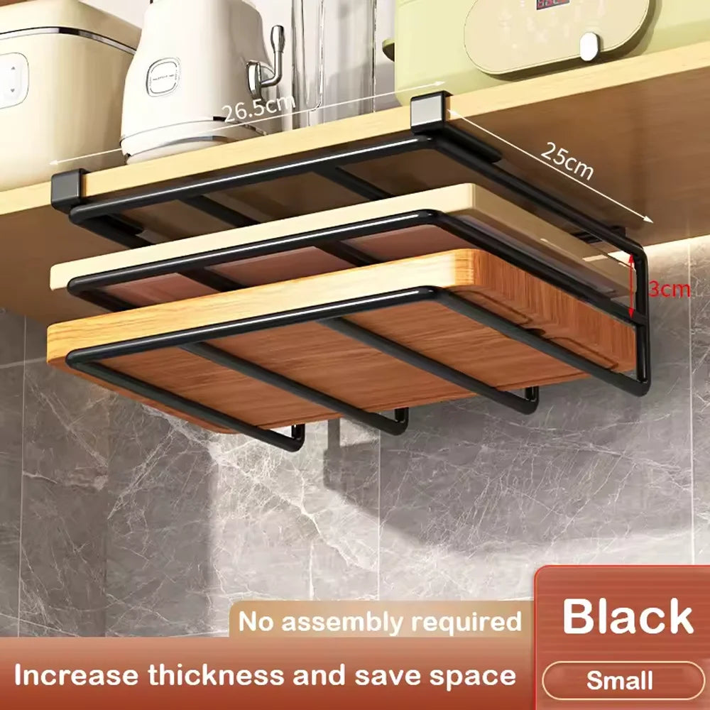 Estante organizador metálico bajo alacena para cocina