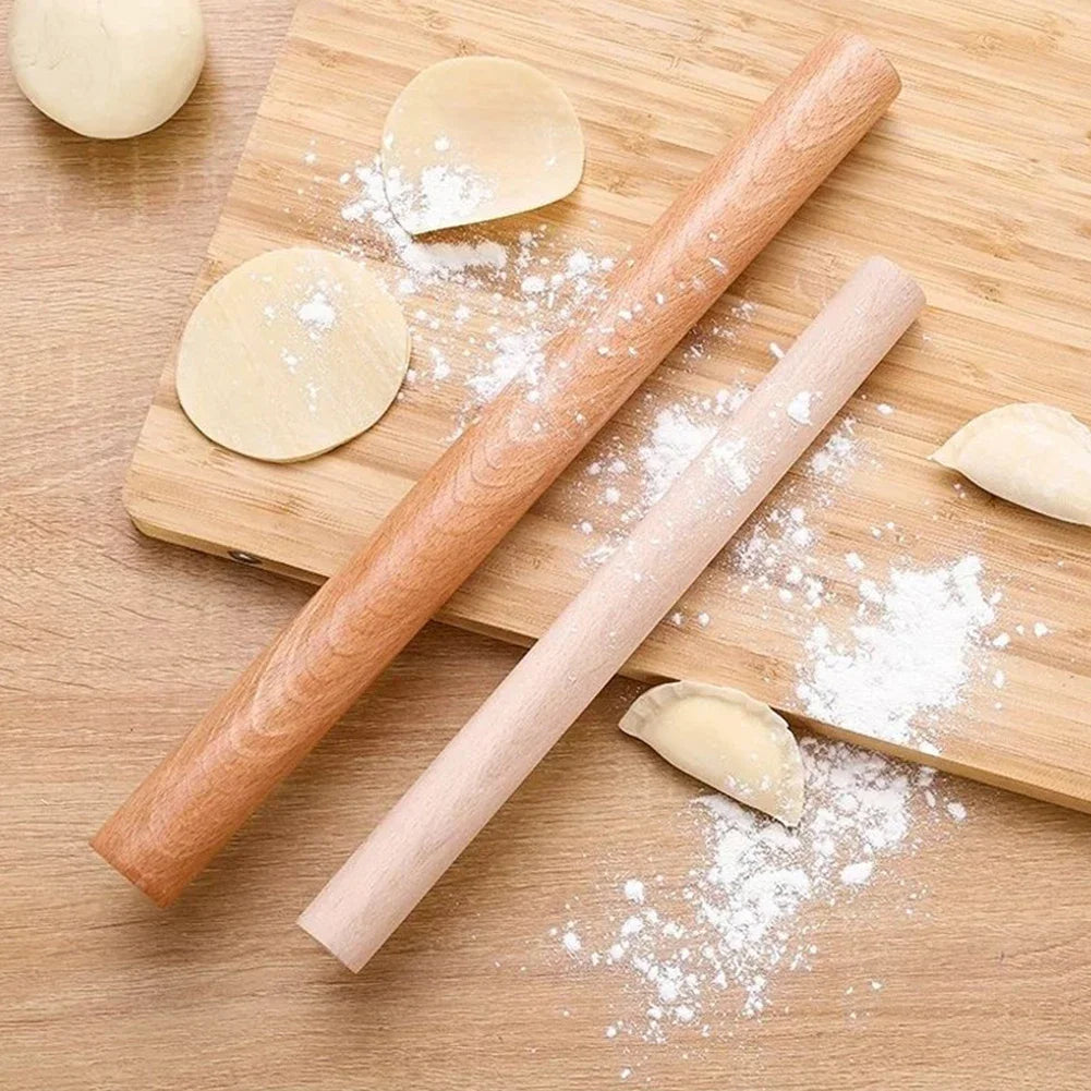 Palo de amasar de madera para pastas y repostería de 30 o 40 cm