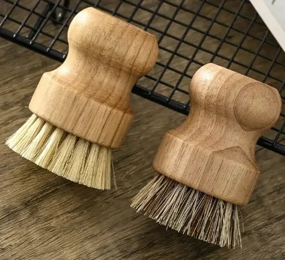 Cepillos para vajilla de bambú con fibras de sisal o coco