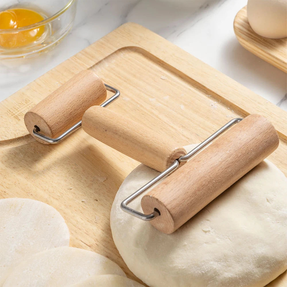 Palo de amasar de madera con mango para masas y repostería