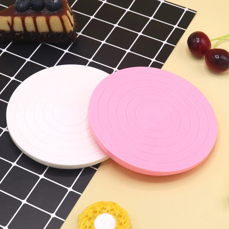 Base giratoria mini de plástico para repostería de 14 cm