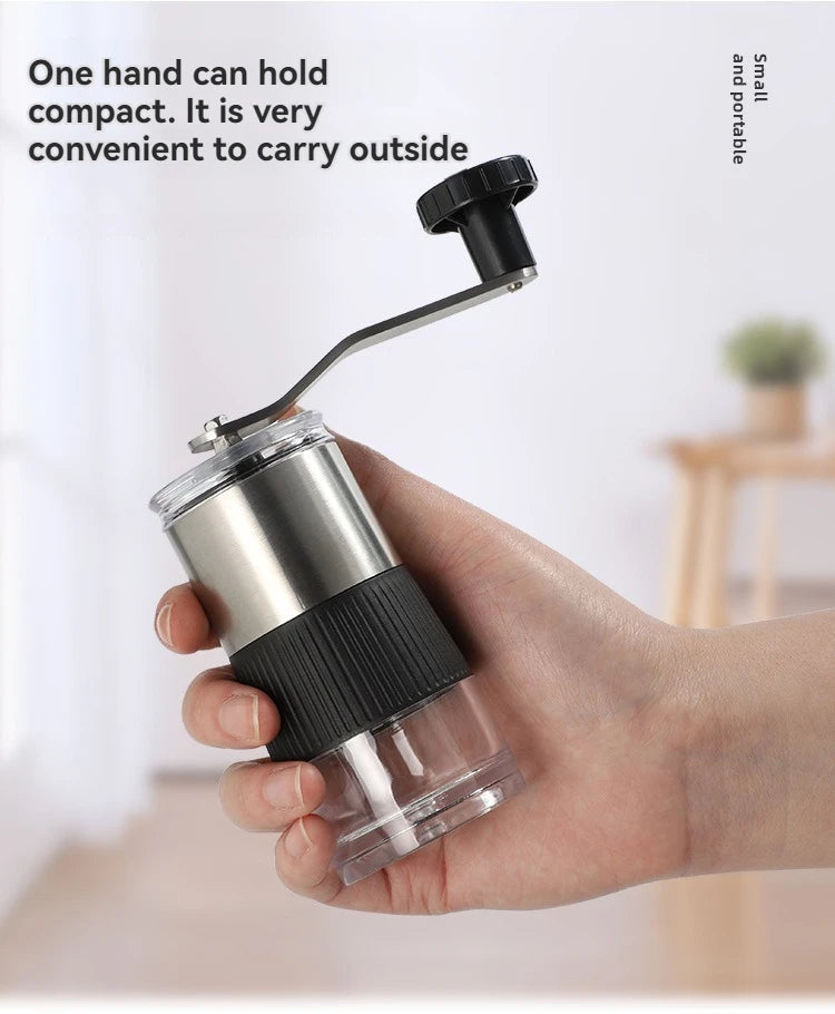 Molinillo de café manual compacto con ajuste de molienda