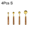 Set de medidores de acero inoxidable con mangos de madera