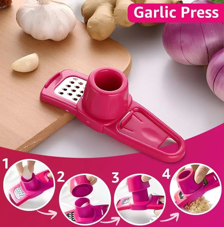 Prensa de ajo manual de plástico de 13,5 cm
