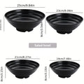 Bowl negro de plástico para fideos y ensaladas
