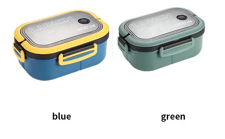 Vianda bento de dos niveles de 1200 ml con cubiertos G801