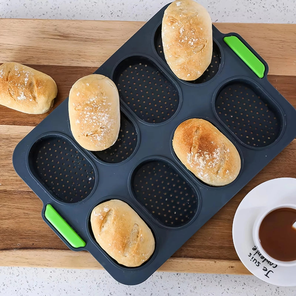 Molde de silicona para pan casero, baguettes y panes de hamburguesa
