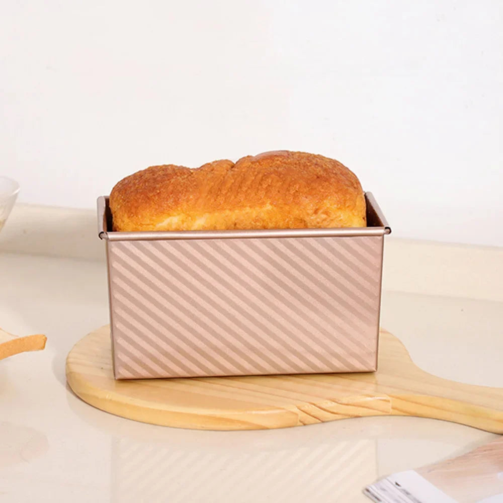 Molde para pan Pullman con tapa de acero al carbono rosa