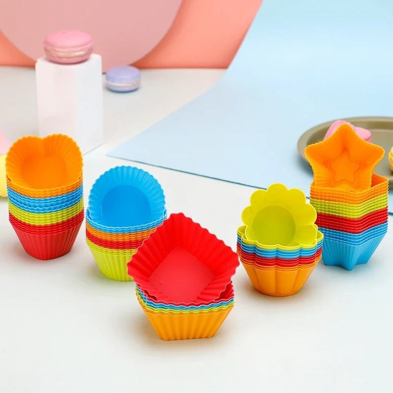 Moldes individuales de silicona para muffins y cupcakes de 6 o 12 unidades