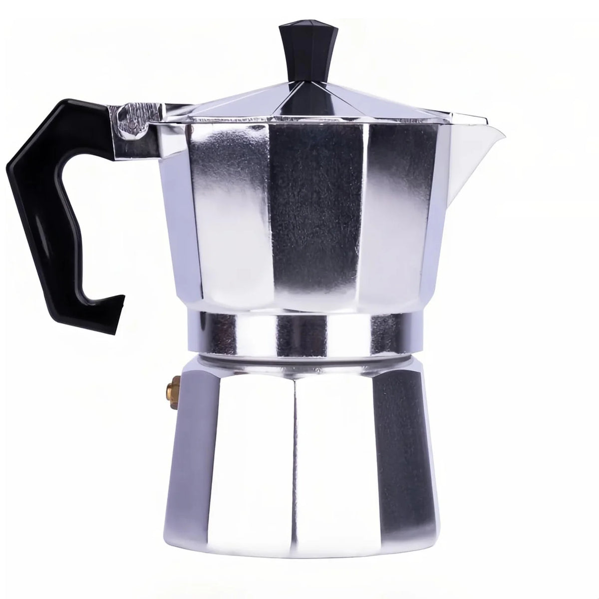 Cafetera italiana moka de aluminio con filtro reutilizable