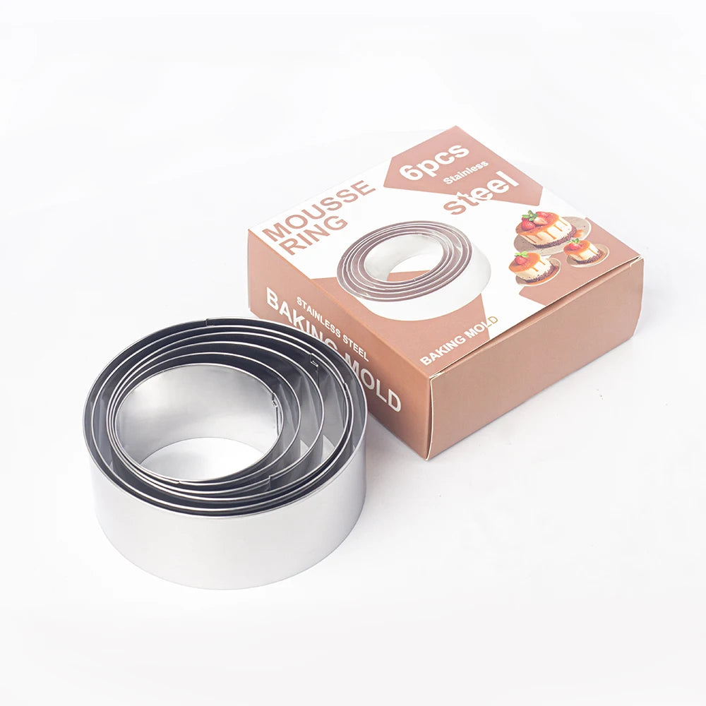 Set de cortantes redondos de acero inoxidable para galletitas y fondant