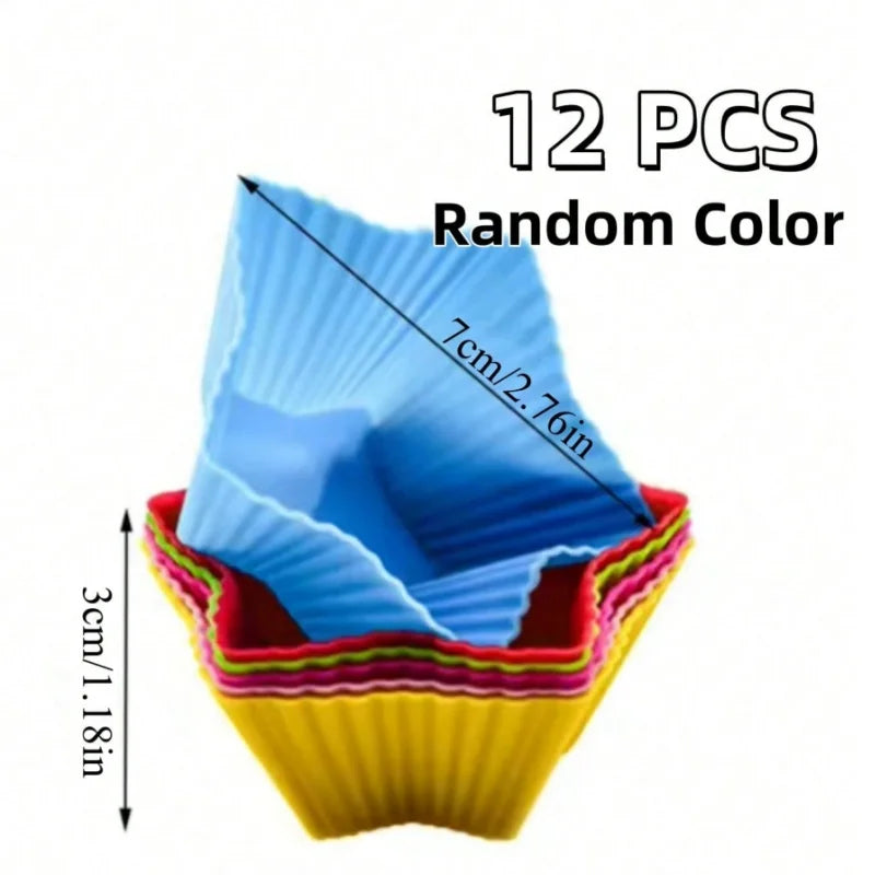 Moldes individuales de silicona para muffins y cupcakes de 6 o 12 unidades