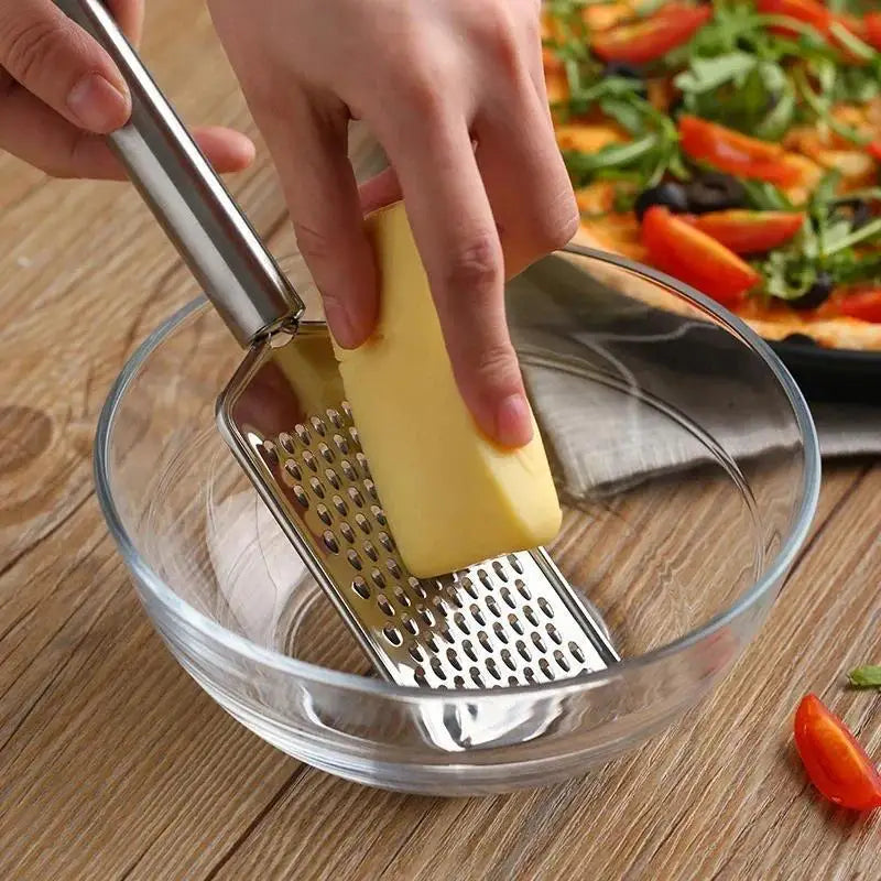 Rallador de mano de acero inoxidable para queso y chocolate