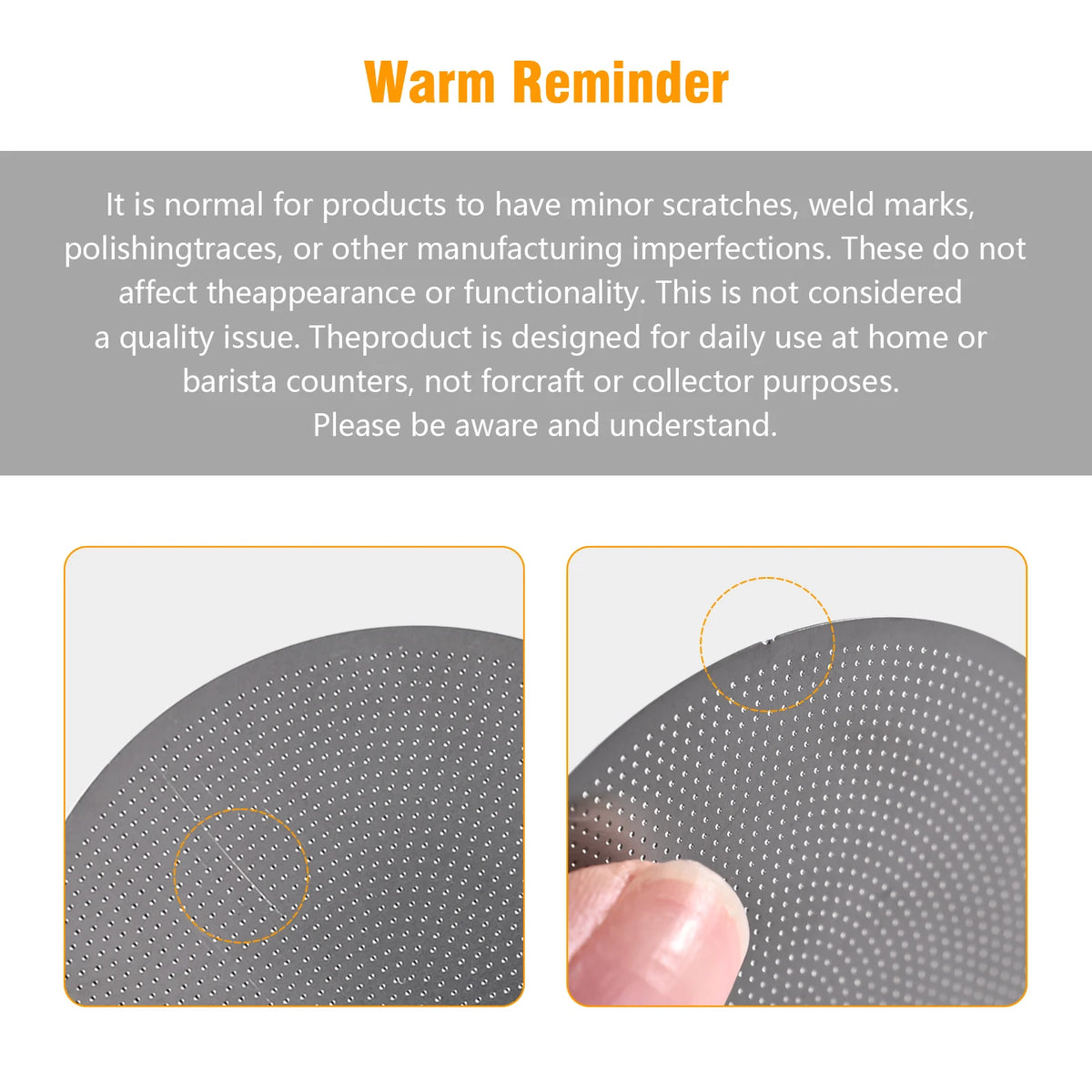 Filtro puck screen de acero inoxidable para espresso — 51, 53 y 58,5 mm