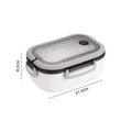 Vianda bento de dos niveles de 1200 ml con cubiertos G801
