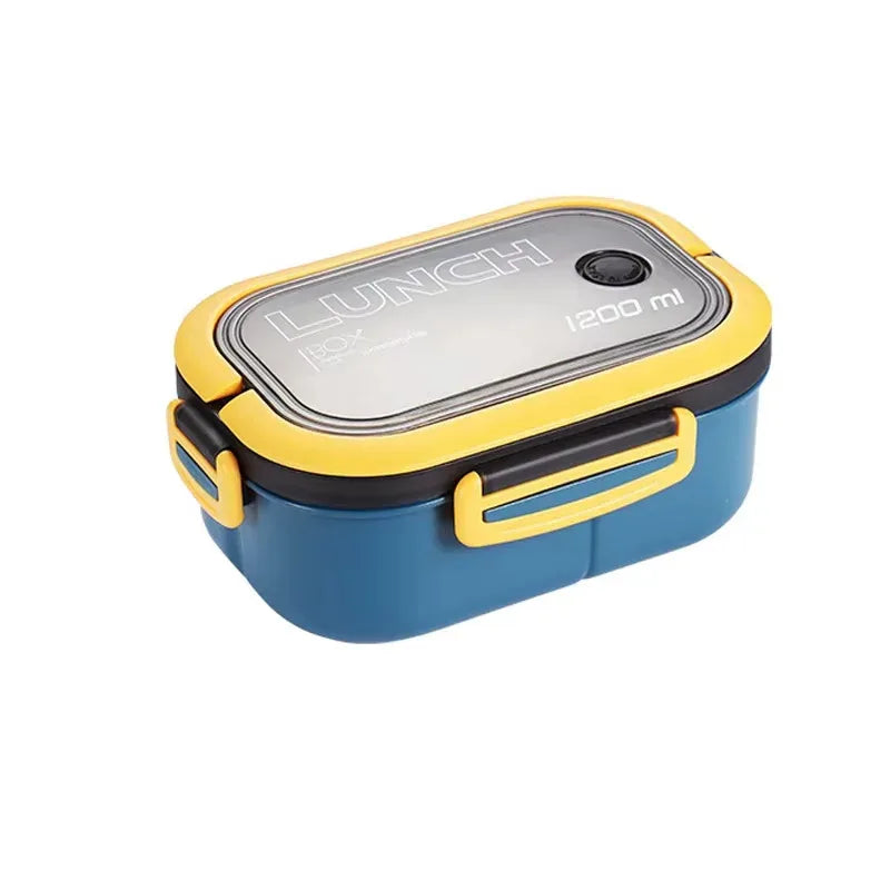 Vianda bento de dos niveles de 1200 ml con cubiertos G801