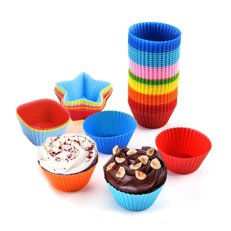 Moldes individuales de silicona para muffins y cupcakes de 6 o 12 unidades