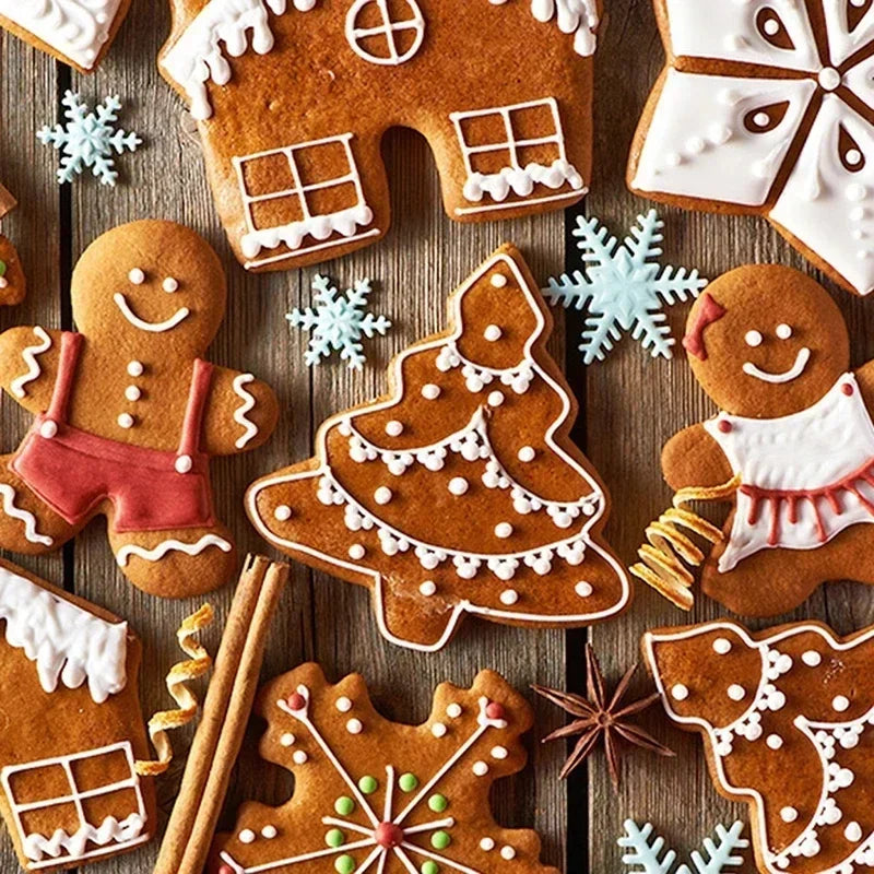 Set de 20 mini cortantes navideños de acero inoxidable para galletitas