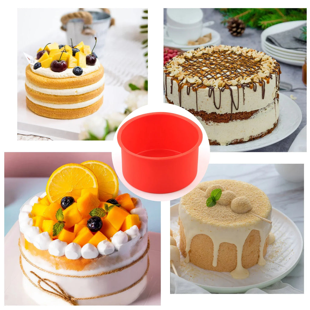 Molde redondo de silicona para tortas y cheesecake