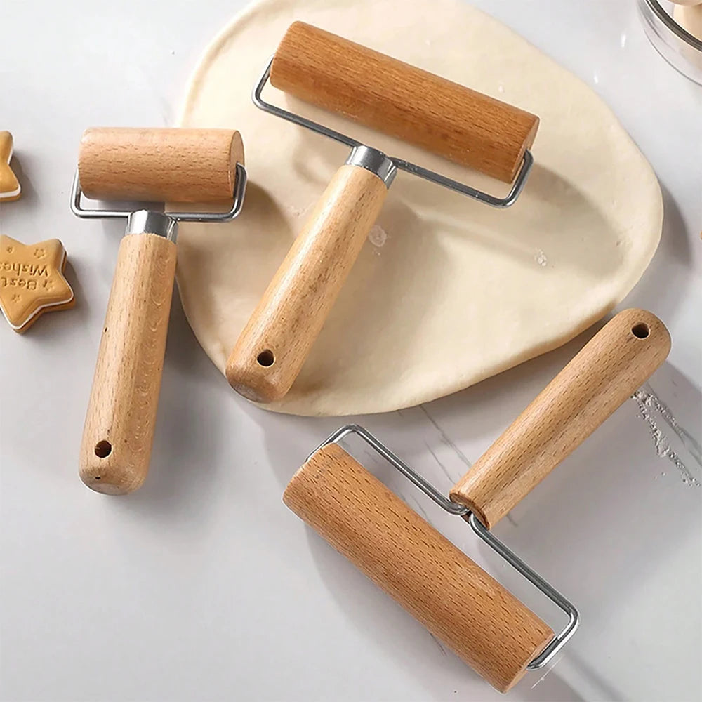 Palo de amasar de madera con mango para masas y repostería