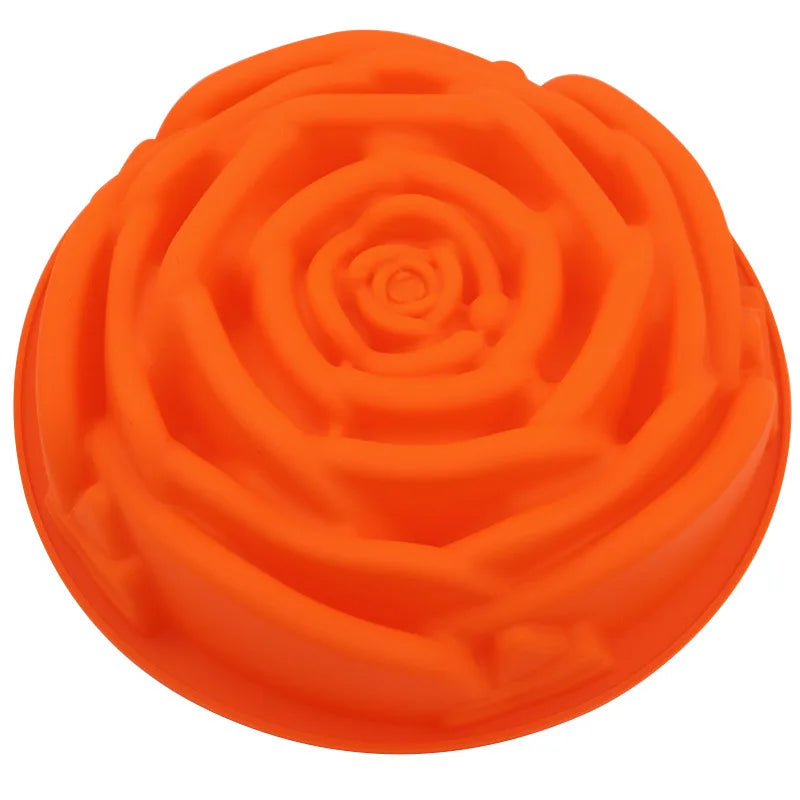 Molde de silicona para tortas con forma de rosa de 24 cm