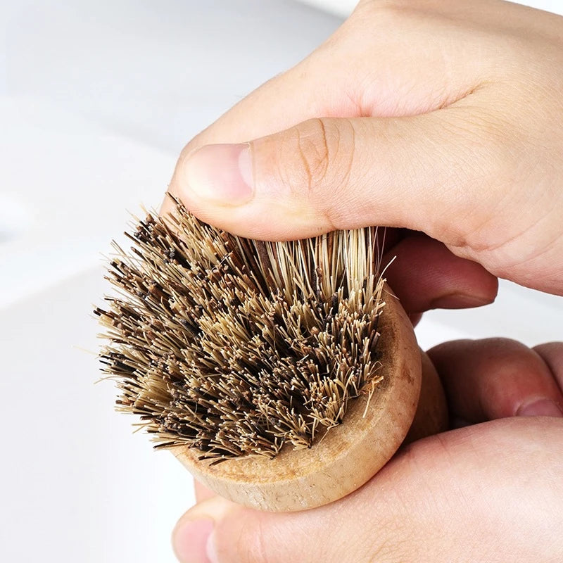 Cepillos para vajilla de bambú con fibras de sisal o coco