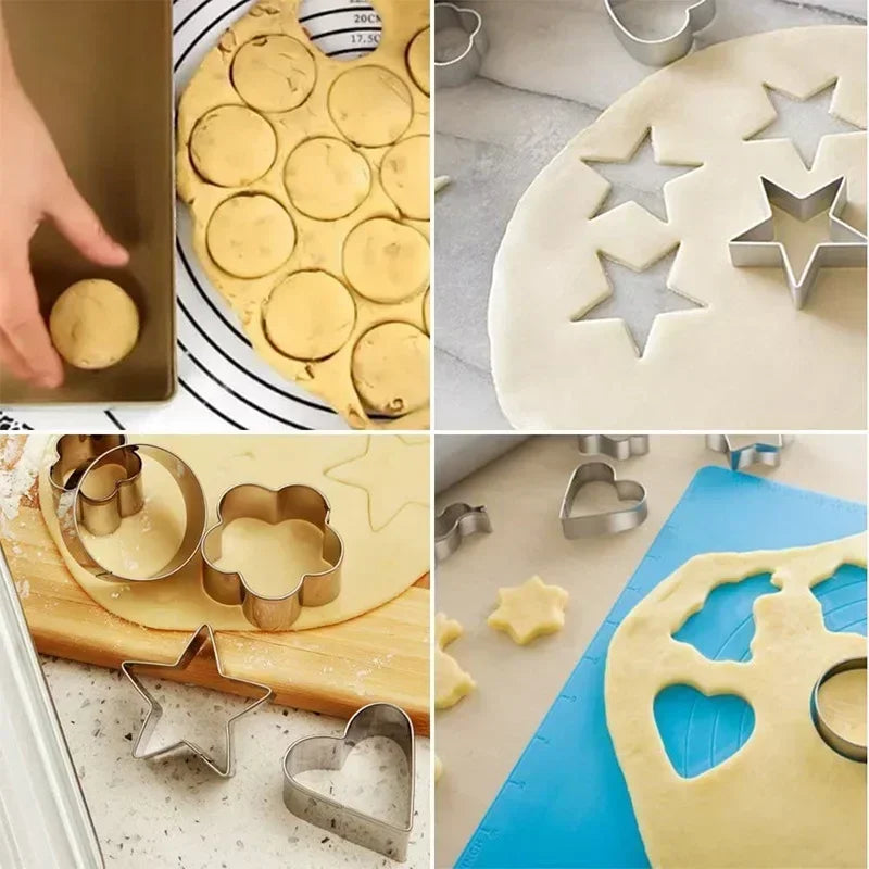 Set de 30 cortantes de acero inoxidable para galletitas y fondant