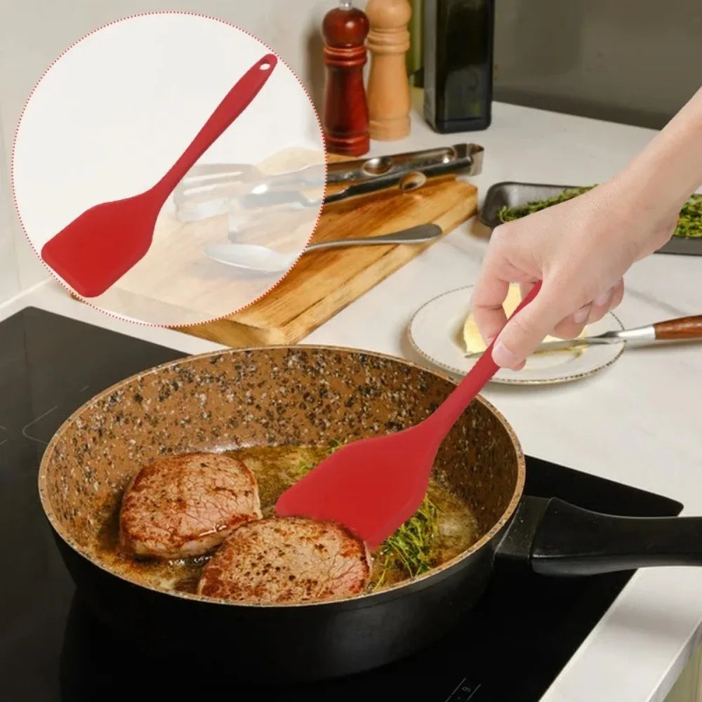 Espátula ranurada de silicona para pescado y omelettes