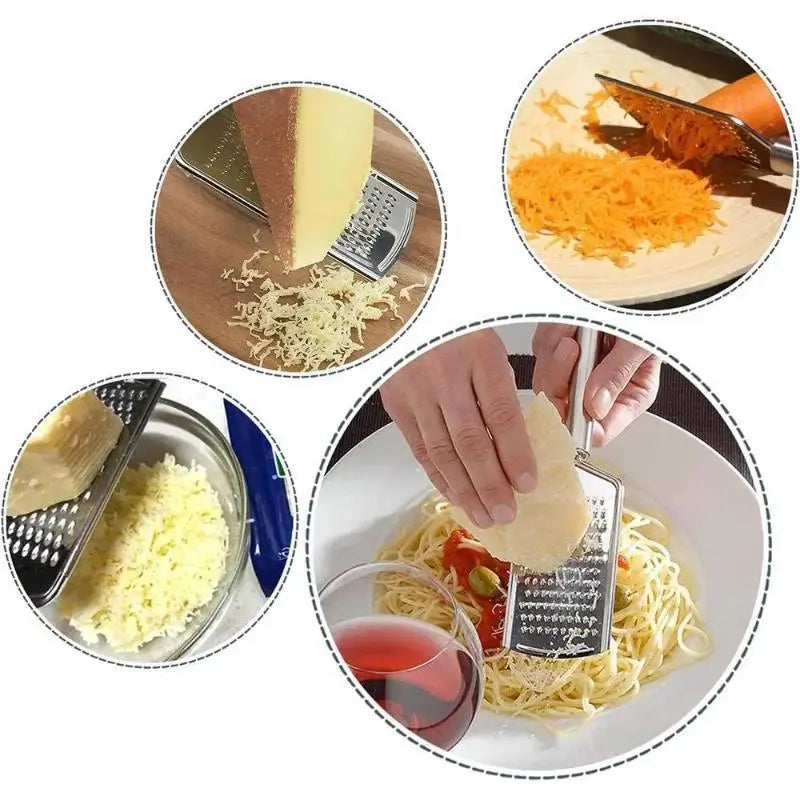 Rallador de mano de acero inoxidable para queso y chocolate