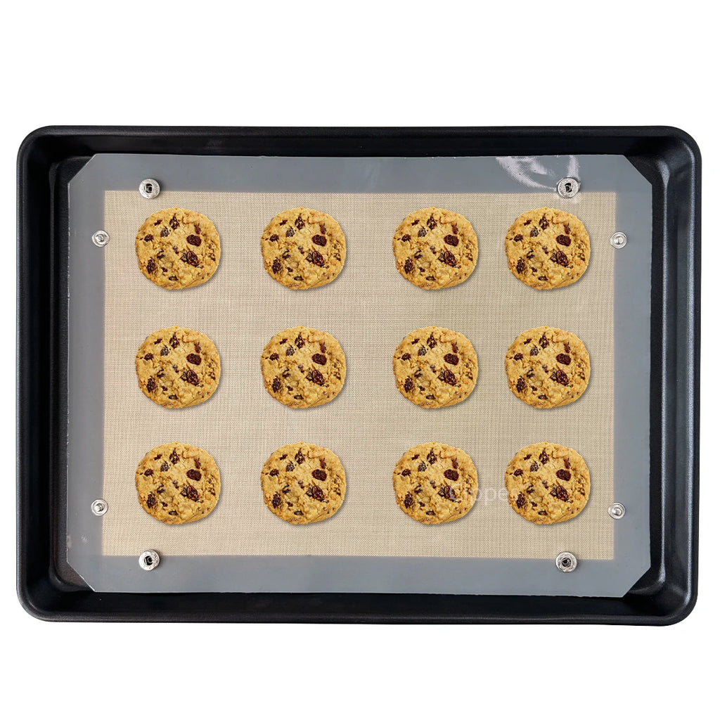 Lámina de silicona para hornear con broches de 40 × 30 cm