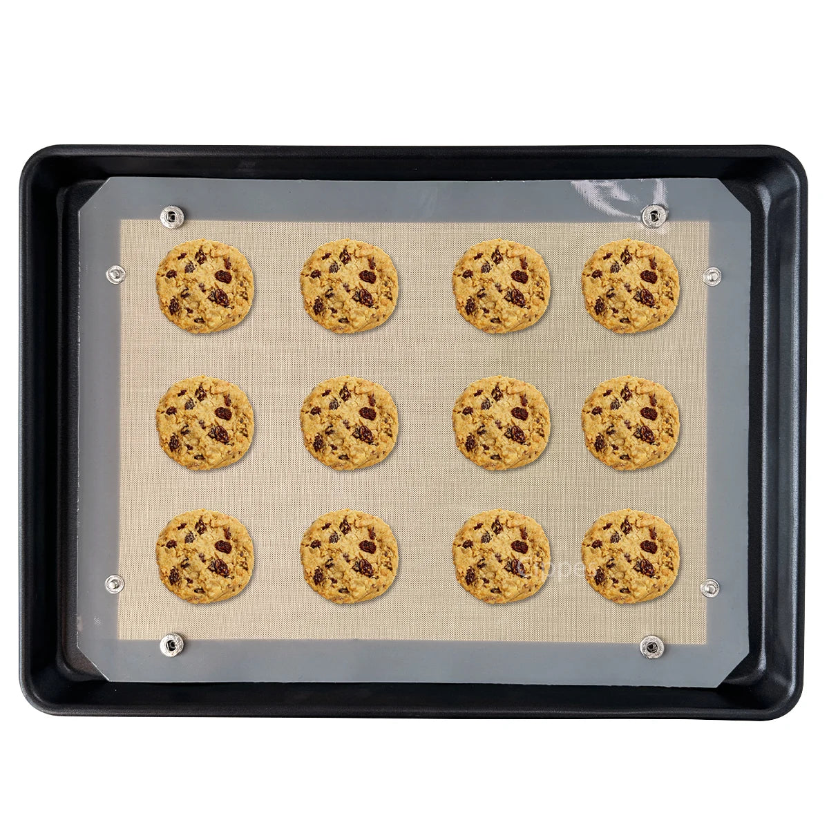 Lámina de silicona para hornear con broches de 40 × 30 cm