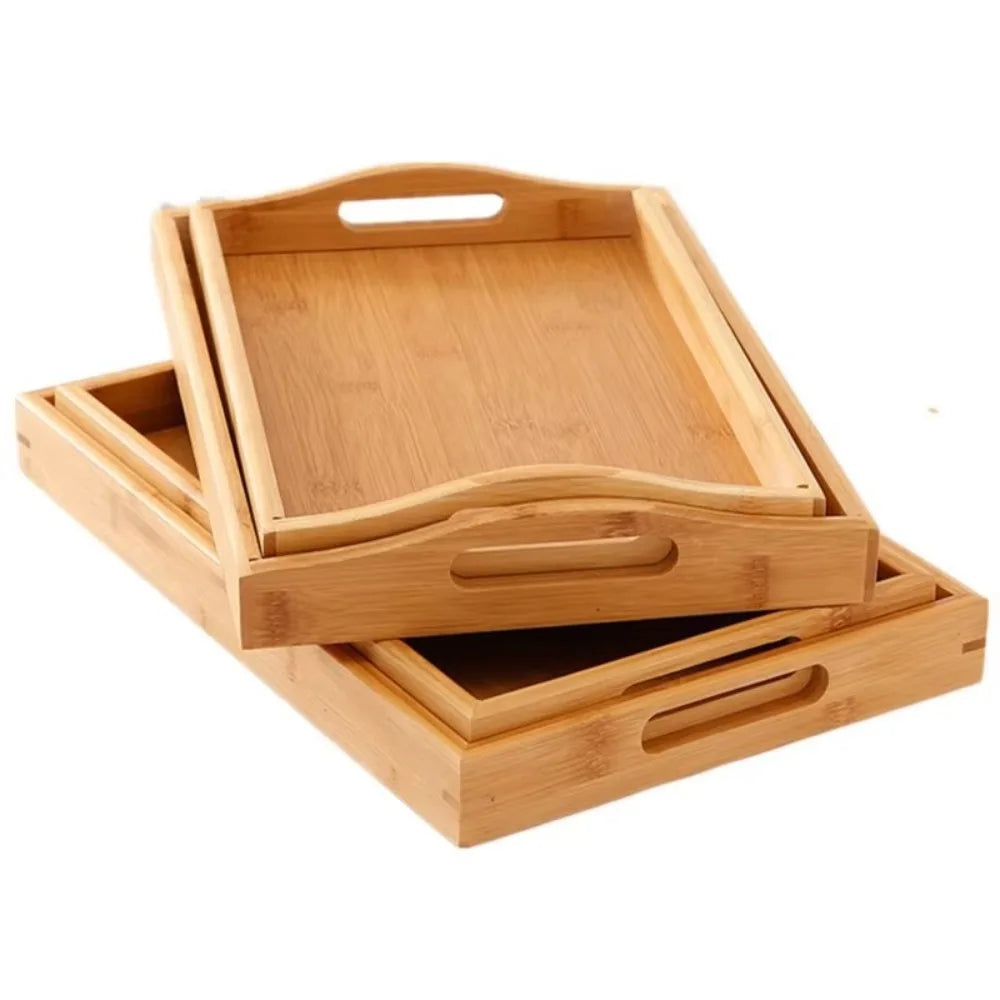 Bandeja rectangular para servir con bordes elevados