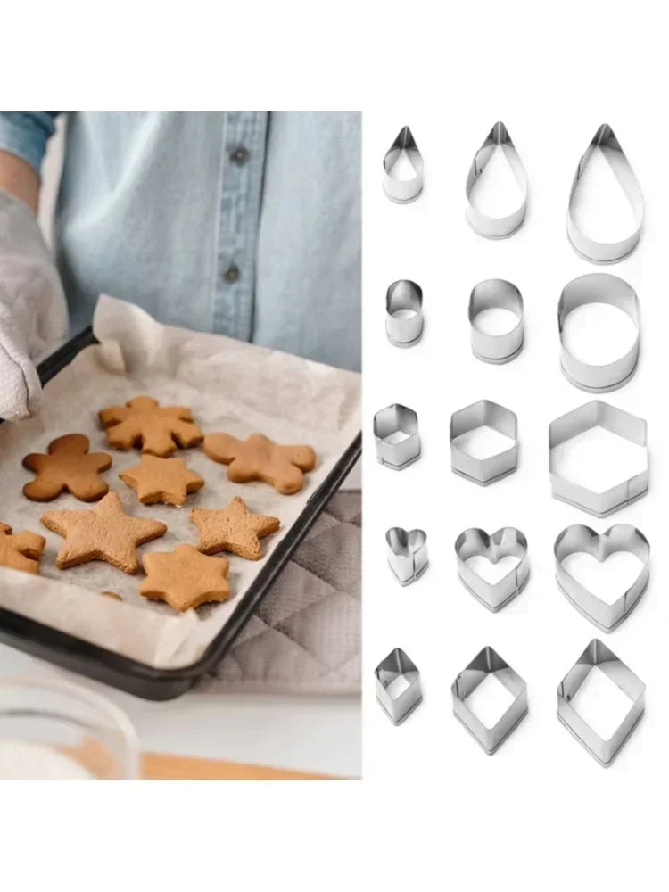 Set de 30 cortantes de acero inoxidable para galletitas y fondant