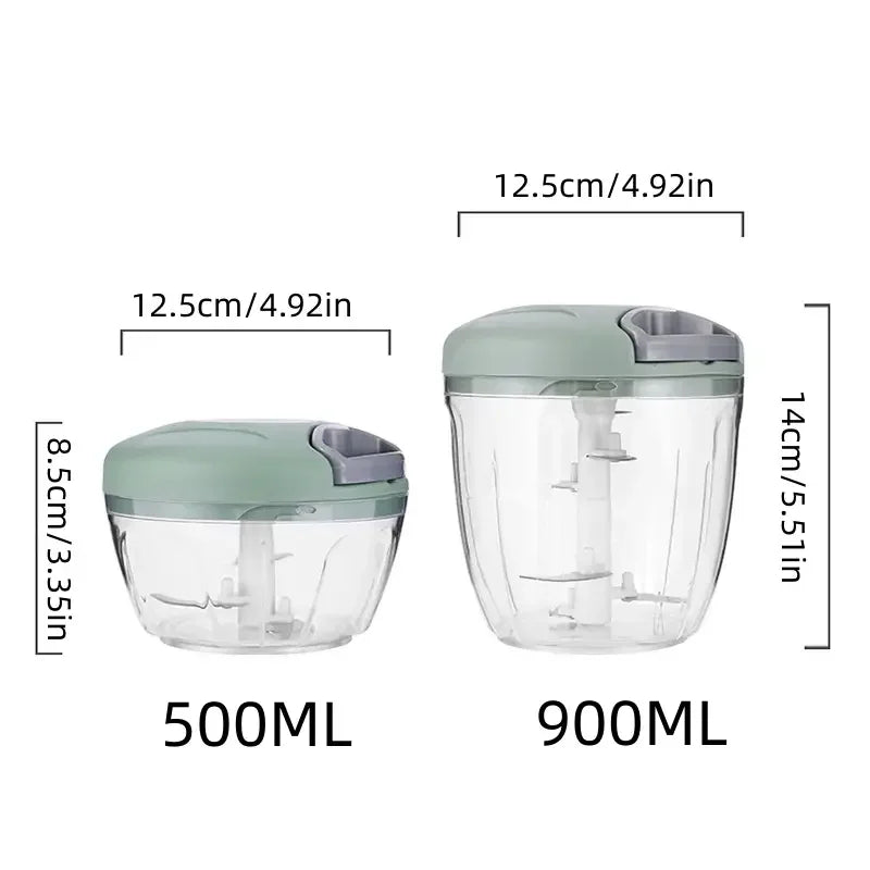 Picador manual a cuerda para verduras de 500 y 900 ml
