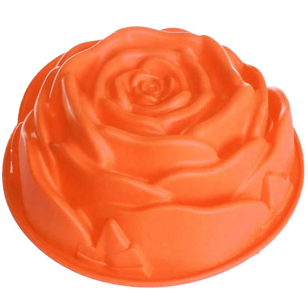 Molde de silicona para tortas con forma de rosa de 24 cm
