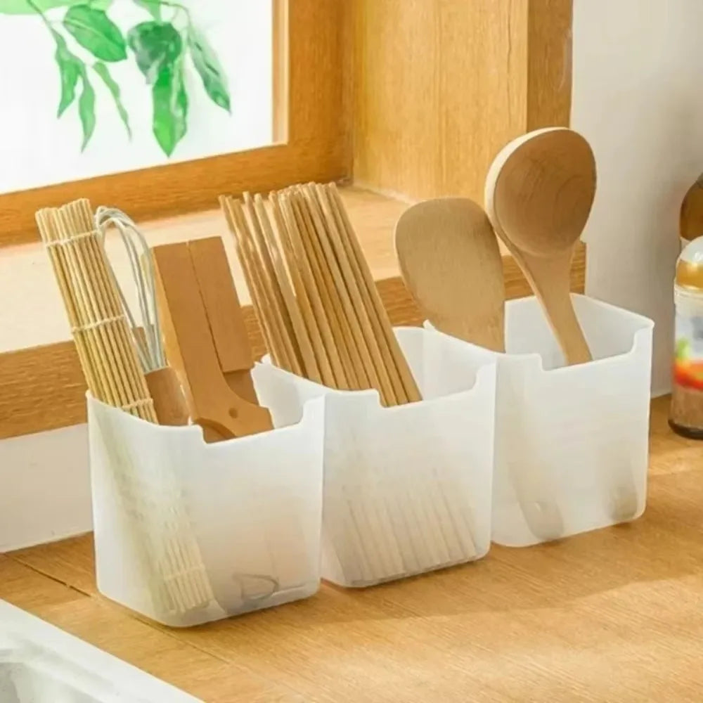 Set de 3 organizadores transparentes de plástico para heladera
